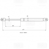 Амортизатор багажника TRIALLI KE NOI9 GS 1027 1440168065 - Изображение 2