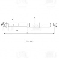 Амортизатор капота TRIALLI 1440168077 TG XPTE GS 1813 - Изображение 2