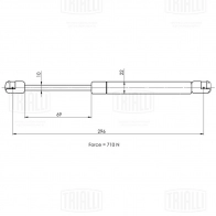Амортизатор багажника TRIALLI AZ WBVU2 1440168081 GS 1818 - Изображение 2