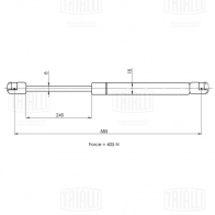 Амортизатор багажника TRIALLI 1440168084 JAUW Z GS 1821 - Изображение 2