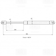 Амортизатор багажника TRIALLI GS 1822 1 FV2A4 1440168085 - Изображение 2