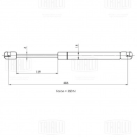 Амортизатор багажника TRIALLI 1440168086 GS 1823 X85B NUJ - Изображение 2