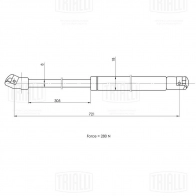 Амортизатор капота TRIALLI 1440168091 GS 1829 THI SG - Изображение 2