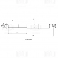 Амортизатор капота TRIALLI GS 1830 1440168092 2 569I - Изображение 2