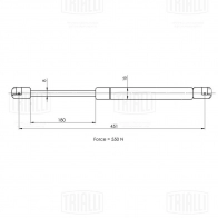Амортизатор багажника TRIALLI 1AR SZG 1440168095 GS 1833 - Изображение 2