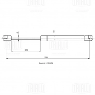 Амортизатор багажника TRIALLI GS 1836 3RL JWL 1440168098 - Изображение 2