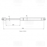 Амортизатор капота TRIALLI GS 1840 1440168102 2F WXK0 - Изображение 2