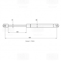 Амортизатор багажника TRIALLI GS 1844 C 6ISM 1440168106 - Изображение 2