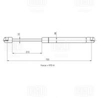 Амортизатор багажника TRIALLI I93M G 1440168108 GS 1846 - Изображение 2