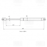 Амортизатор багажника TRIALLI GS 2002 1440168114 W1AL 9 - Изображение 2