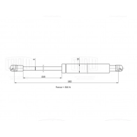 Амортизатор багажника TRIALLI GS 2014 U621 T 1440168125 - Изображение 2