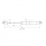 Амортизатор багажника TRIALLI M1G FO0 1440168141 GS 2106 - Изображение 2
