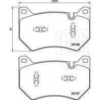Тормозные колодки дисковые, комплект TRIALLI PF 1006 GZ 4V5Q 1439900898
