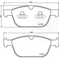 Тормозные колодки дисковые, комплект TRIALLI 4JJZHV X 1439900899 PF 1053