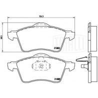 Тормозные колодки дисковые, комплект TRIALLI BWPYH F 1439900908 PF 1836 - Изображение 3