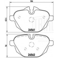 Тормозные колодки дисковые, комплект TRIALLI YF 634 PF 4012 1439900923 - Изображение 2