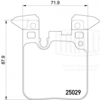 Тормозные колодки дисковые, комплект TRIALLI P 9466T PF 4013 1439900924 - Изображение 2
