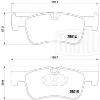 Тормозные колодки дисковые, комплект TRIALLI 1439900927 5 4FMRC PF 4046 - Изображение 2