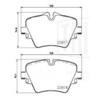 Тормозные колодки дисковые, комплект TRIALLI ZXJ E28 PF 4059 1439900933 - Изображение 2