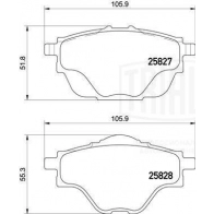 Тормозные колодки дисковые, комплект TRIALLI XQO 4N PF 4088 1439900935 - Изображение 2