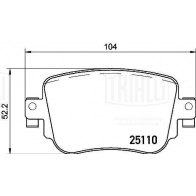 Тормозные колодки дисковые, комплект TRIALLI PF 4124 1439900939 1V03 4Y - Изображение 2