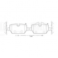 Тормозные колодки дисковые, комплект TRIALLI PF 4136 JF RIV 1439900943 - Изображение 2