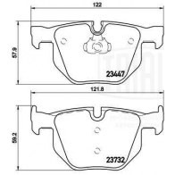 Тормозные колодки дисковые, комплект TRIALLI 1439900948 HRVU AS PF 4143 - Изображение 2