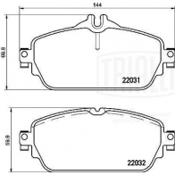 Тормозные колодки дисковые, комплект TRIALLI 1439900954 PF 4150 15 STT7 - Изображение 2
