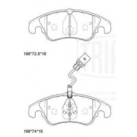 Тормозные колодки дисковые, комплект TRIALLI PF 4174 S7Z XL2 1439900960 - Изображение 2