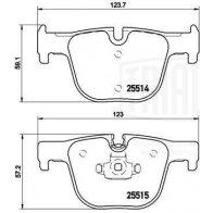 Тормозные колодки дисковые, комплект TRIALLI 1439900964 PF 4204 V1HSX0 N - Изображение 3