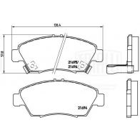 Тормозные колодки дисковые, комплект TRIALLI PF 4215 1439900968 Y V6UF - Изображение 3