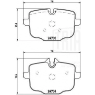 Тормозные колодки дисковые, комплект TRIALLI 5NX6M Q 1439900972 PF 4230 - Изображение 3