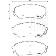 Тормозные колодки дисковые, комплект TRIALLI PF 4234 1439900973 W9 R1YS - Изображение 3