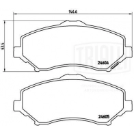 Тормозные колодки дисковые, комплект TRIALLI 2K KUIR PF 4243 1439900977 - Изображение 3