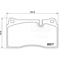 Тормозные колодки дисковые, комплект TRIALLI PF 4250 1439900980 V LQDI - Изображение 2