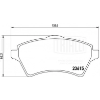 Тормозные колодки дисковые, комплект TRIALLI PF 4251 4 R8JK 1439900981 - Изображение 3