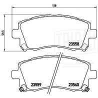 Тормозные колодки дисковые, комплект TRIALLI PF 4326 B4 SRAXX 1439900995 - Изображение 3