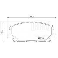 Тормозные колодки дисковые, комплект TRIALLI PF 4346 1439900999 MRZ 84 - Изображение 3