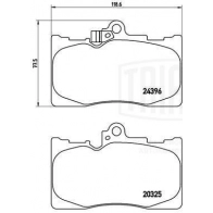 Тормозные колодки дисковые, комплект TRIALLI APXI 5 1439901003 PF 4354 - Изображение 3