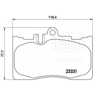 Тормозные колодки дисковые, комплект TRIALLI 1439901004 GF I8D6 PF 4356 - Изображение 3