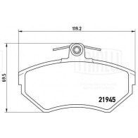 Тормозные колодки дисковые, комплект TRIALLI 98ZYQM U PF 4376 1439901007 - Изображение 4