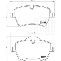 Тормозные колодки дисковые, комплект TRIALLI X9 Z0D PF 4388 1439901010 - Изображение 2