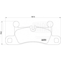 Тормозные колодки дисковые, комплект TRIALLI A 3Y60 PF 4394 1439901013 - Изображение 2