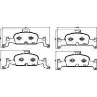 Тормозные колодки дисковые, комплект TRIALLI Audi A4 (B9) 5 Универсал 3.0 Tdi Quattro 218 л.с. 2015 – 2024 A3 VKNP5 PF 4474