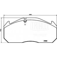 Тормозные колодки дисковые, комплект TRIALLI PFT 29030 AO 6MBF 1439901025 - Изображение 5