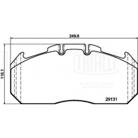 Тормозные колодки дисковые, комплект TRIALLI 1439901032 0V 319T PFT 29131 - Изображение 5