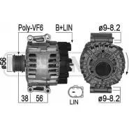 Генератор MESSMER 8B PN5 209321 1226078783 AKE849T
