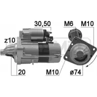 Стартер MESSMER NDO2D BDCQ 1D 220795 Bmw 5 (E61) 5 Универсал 5.0 M5 507 л.с. 2007 – 2010