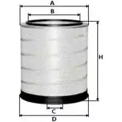 Воздушный фильтр UNIFLUX FILTERS XA1359 1227160961 BFGHI YG XGYRB