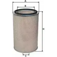 Воздушный фильтр UNIFLUX FILTERS F A3EO9P XA2303 7268OFU 1227167391